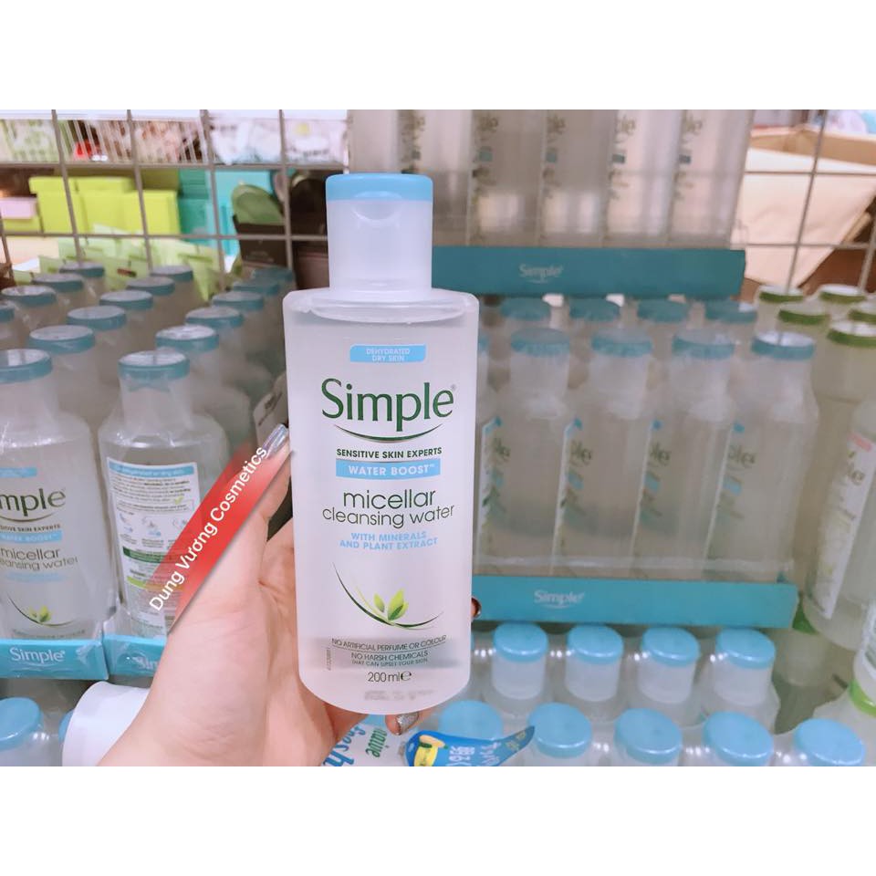 NƯỚC TẨY TRANG SIMPLE MICELLAR Water Boost Xanh dương 200ml