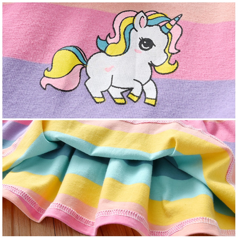 Đầm Polo Kẻ Sọc Màu Sắc Thời Trang Hàn Quốc Cho Bé Gái 2022