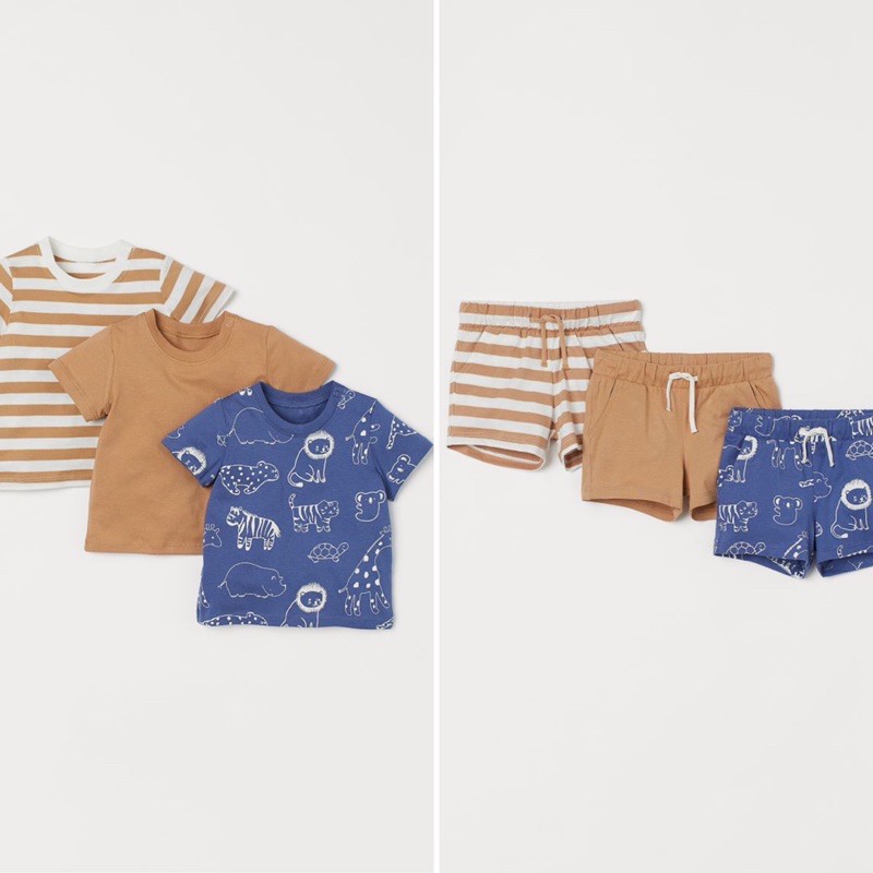 Set bộ H&M cho bé trai chất nhẹ mát