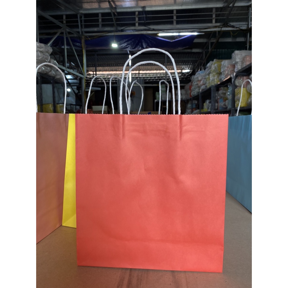 100 CÁI Túi giấy KRAFT NHẬT CAO 26 cm Ngang 25 cm Hông 10 cm - QUAI GIẤY XOẮN