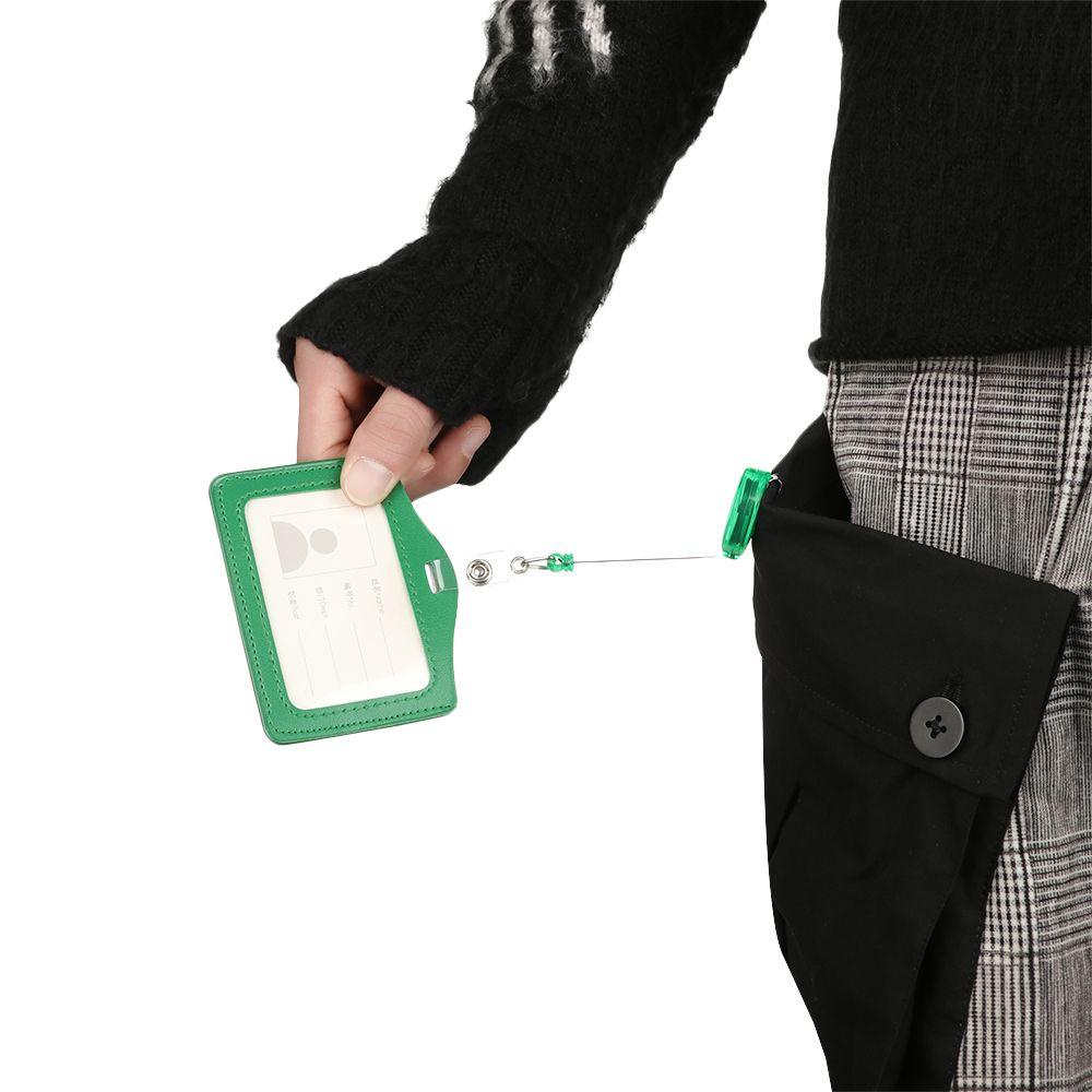 Bao Da Đựng Thẻ ID/Thẻ Tên Có Thể Thu Gọn 12 Màu Sắc Tiện Dụng