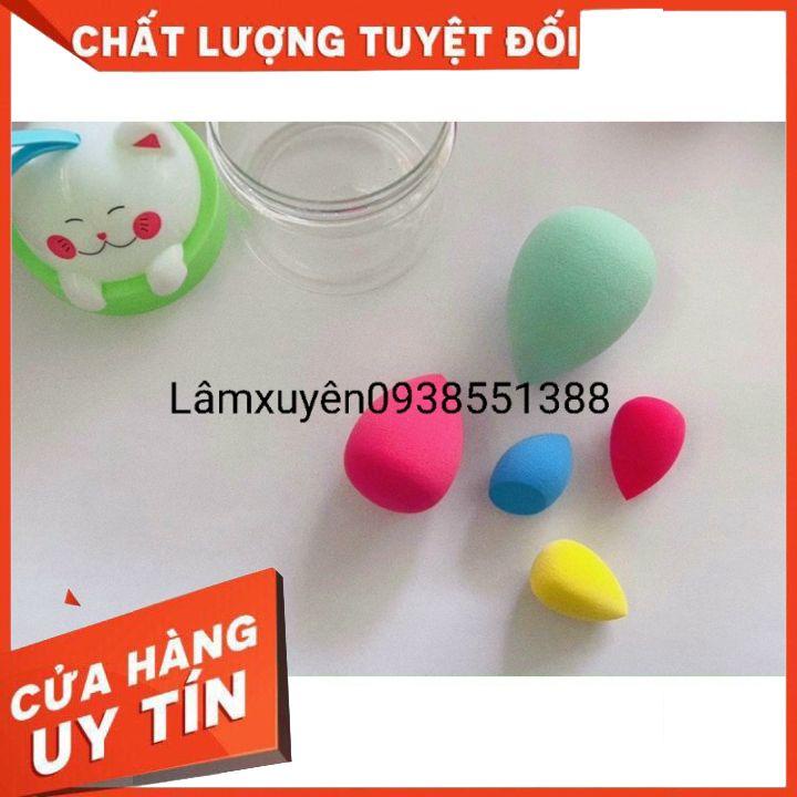Bông mút hũ hồ lô   bông phấn mềm mịn, dễ tán không vón cục