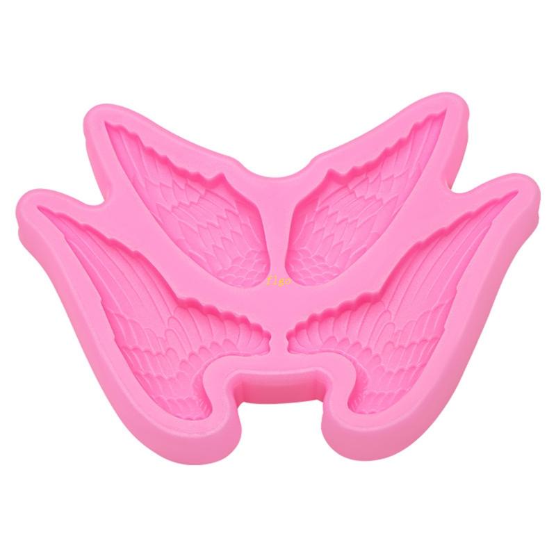 Khuôn Silicone Làm Móc Khóa Hình Đôi Cánh Thiên Thần Sáng Tạo