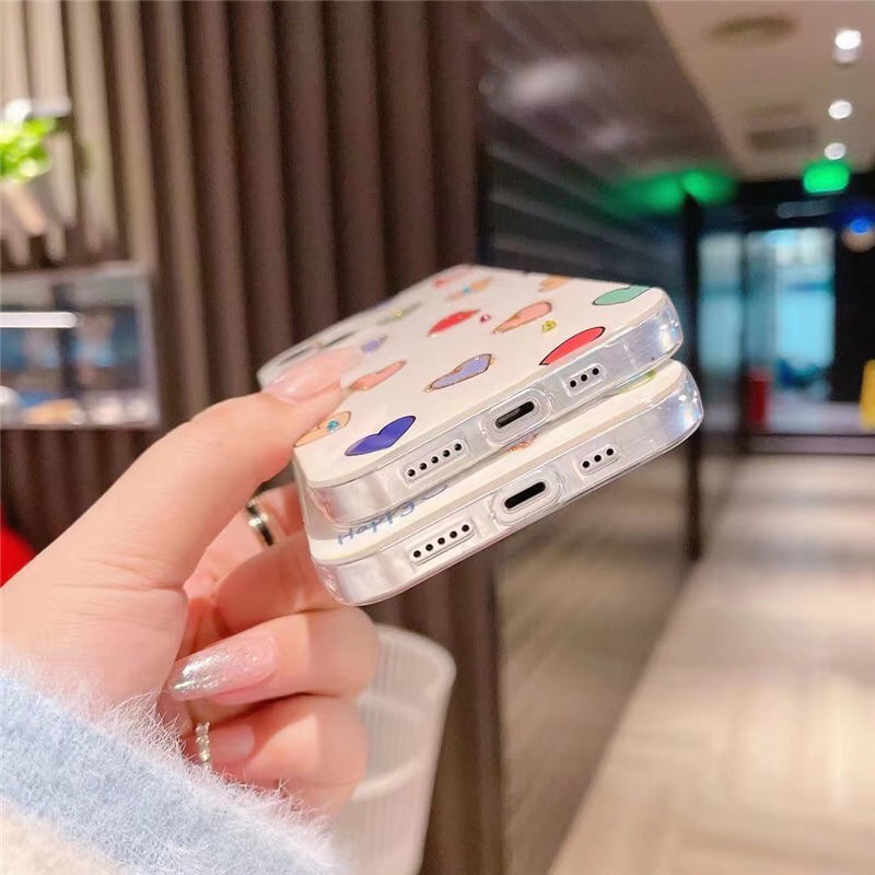 Ốp điện thoại họa tiết trái tim thích hợp cho iPhone14ProMax 14 14Plus 14Pro 11 11ProMax 12 12Pro MAX 13 13Pro MAX