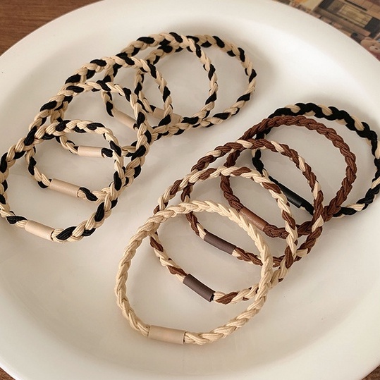 Dây Buộc Tóc Co Giãn Cao Màu Cà Phê Cổ Điển Thời Trang Mùa Hè Cho Nữ