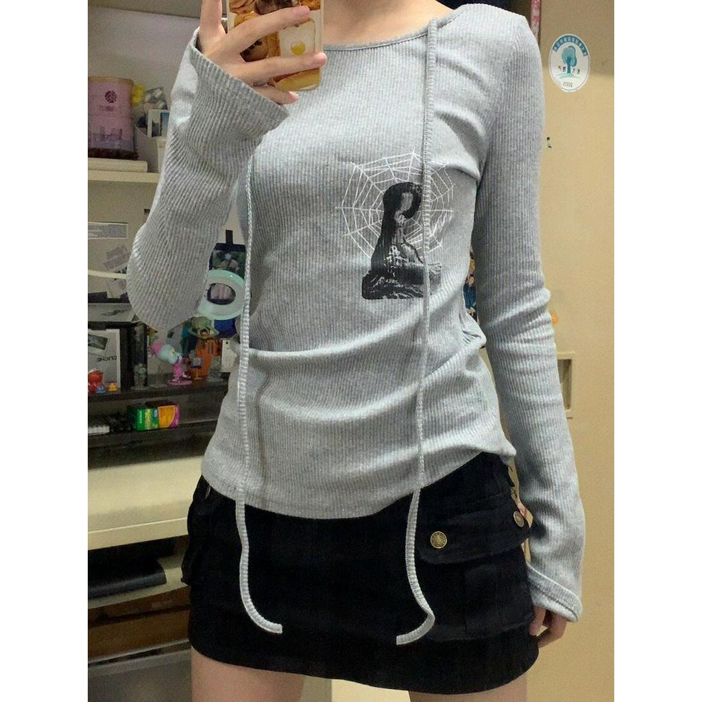 EOENKKY áo phông áo thun nữ croptop baby tee Thời trang hàn quốc A29J2HB 34Z230825