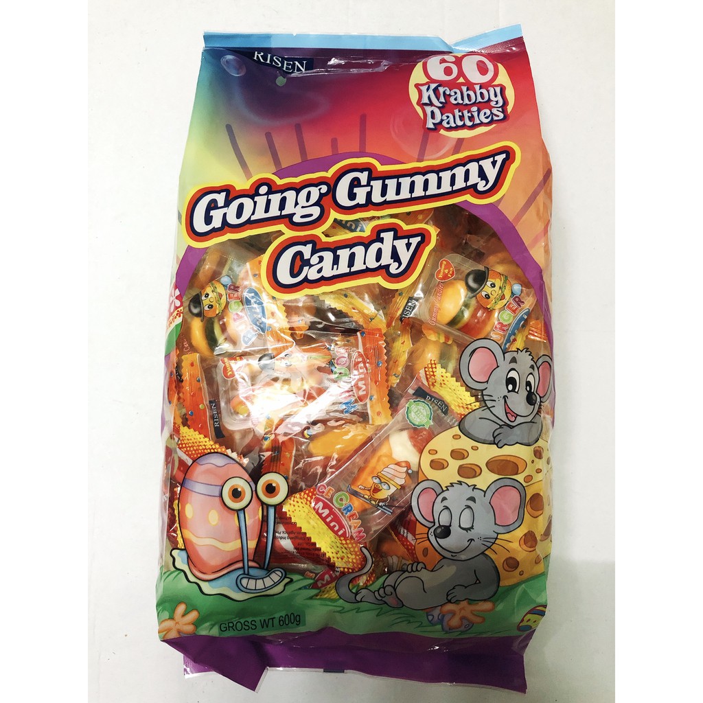 60 GÓI KẸO DẺO RISEN TRÁI CÂY GOING GUMMY (3 LOẠI)