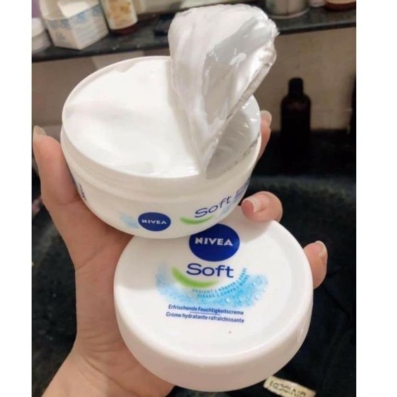 200g Kem NIVEA Soft chống nẻ dưỡng ẩm, trắng da,  toàn thân,phù hợp cho các loại da nhạy cảm