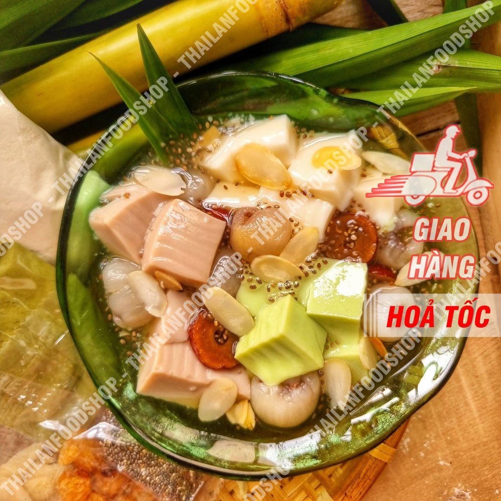 Set Chè Khúc Bạch Đầy Đủ Nguyên Liệu Nấu 12 - 15 Chén - Set Tự Nấu