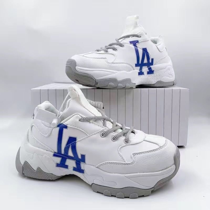 Giày thể thao MLB LA trắng đế liền hot trend nam nữ kiểu dáng sneaker