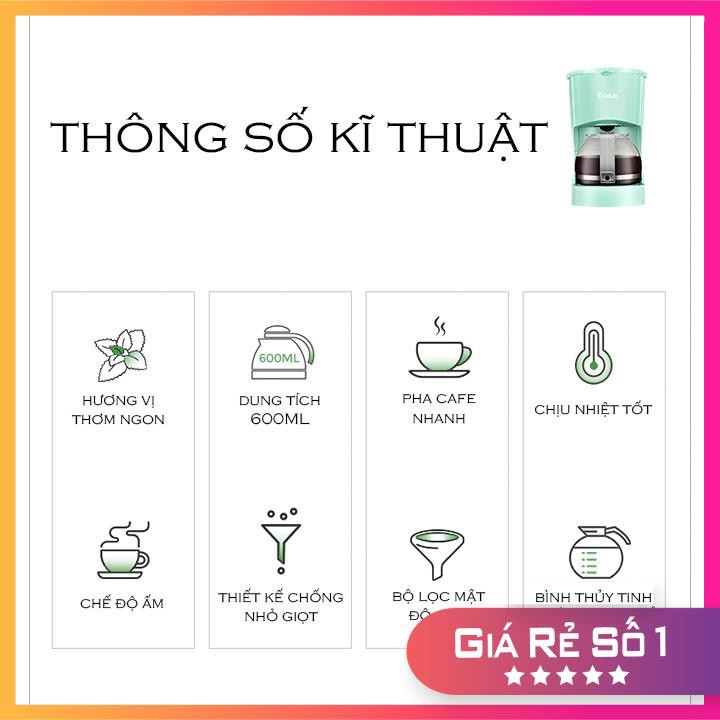 Máy Pha Cafe Donlim 𝗙𝗥𝗘𝗘 𝗦𝗛𝗜𝗣 Có Bình thủy tinh và có ngay 1 tách cà phê thơm ngon chỉ với 3 bước cực đơn giản