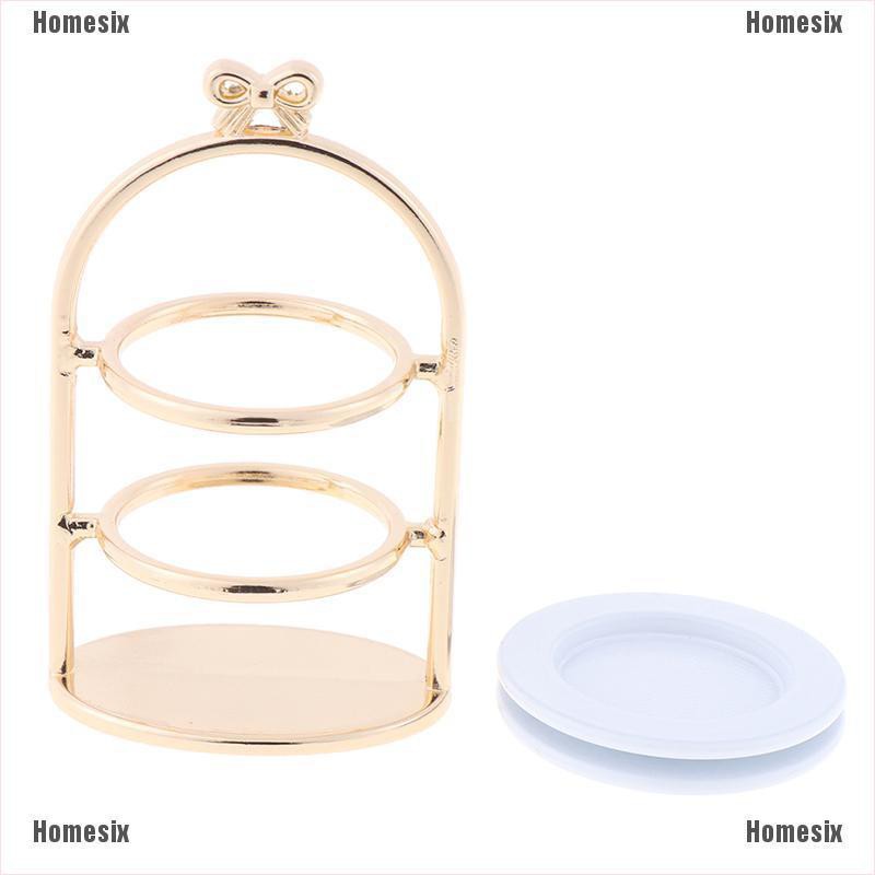 [HoMSI] 1/12 Dollhouse Miniature Dessert Pan Cake Stand Fruit Tray Doll Kitchen Toys SUU