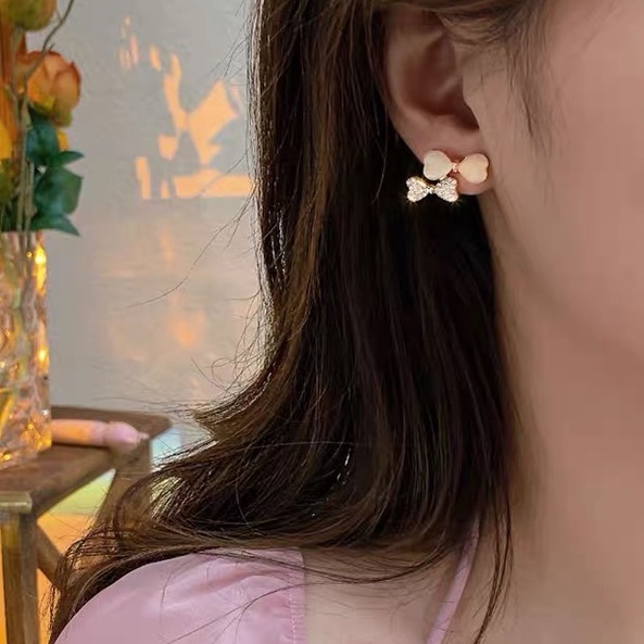 Khuyên Tai Ngọc Trai Cao Cấp Thời Trang Phong Cách Hàn Quốc