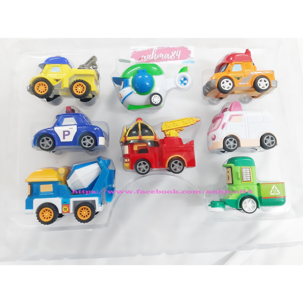 ĐỒ CHƠI MÔ HÌNH 08 XE CHẠY TRỚN MINI ROBOCAR POLI - NO.P5 - KÈM ẢNH THẬT!