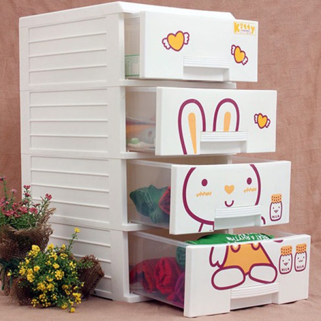 Tủ Nhựa Mini Doremi 3 Tầng Song Long dùng đựng đồ dùng học tập, đồ chơi, đồ trang sức Kích thước 17 x 24 x 23cm