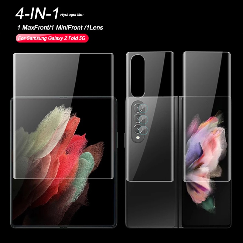 Kính cường lực 4 trong 1 bảo vệ camera sau chuyên dụng cho Samsung Z Fold 3 5G Z Fold2 Fold3 ZFold2 ZFold3
