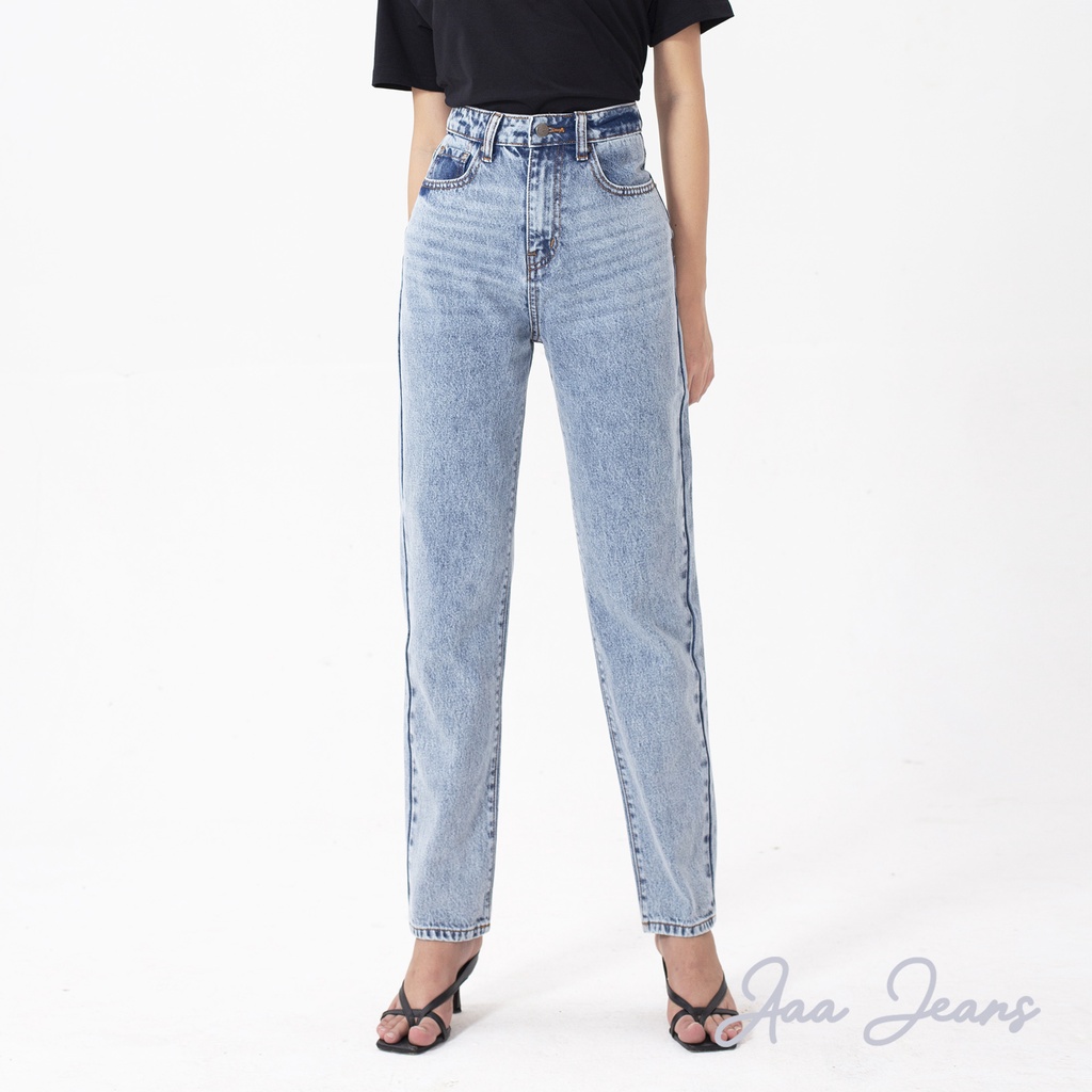 Quần Mom Jeans Lưng Cao Aaa Jeans