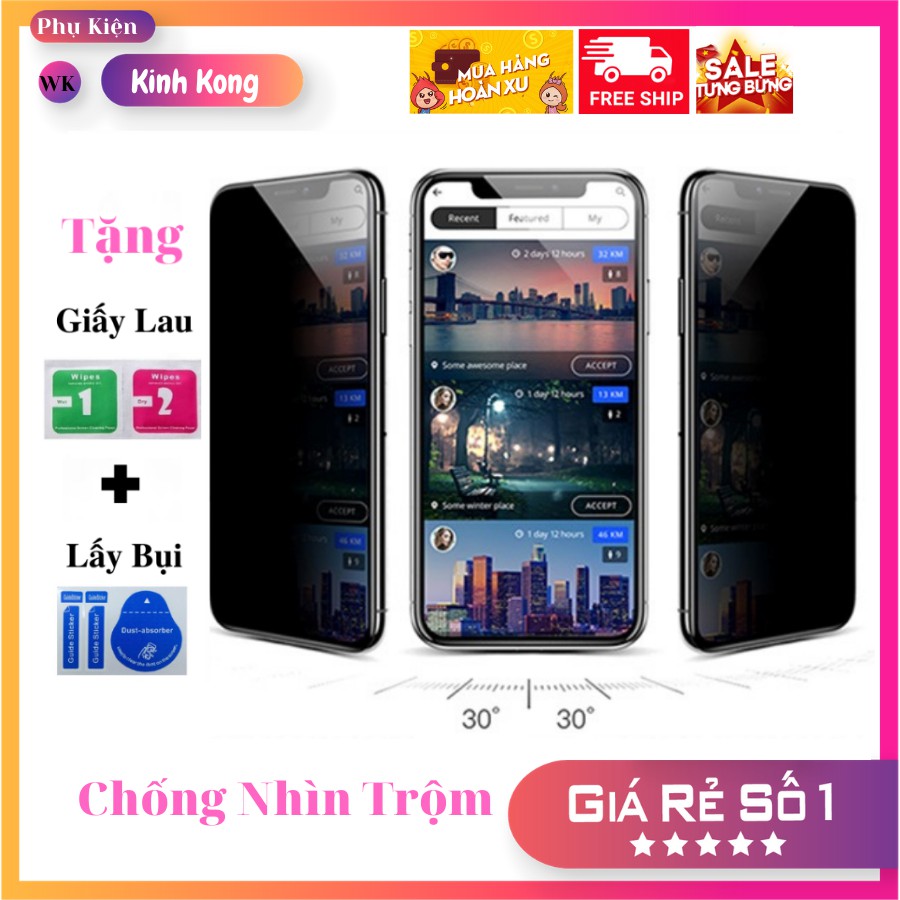 Kính cường lực iphone chống nhìn trộm chính hãng,ip 6/6plus/6s/6s plus/6/7/7plus/8/8plus/x/xs/xs max/11/11 pro/11promax