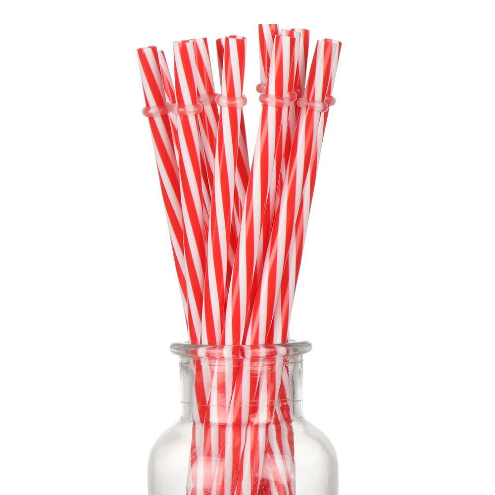 KRNY Ống Hút Nhựa Nhiều Màu Dùng Một Lần Tiện Dụng