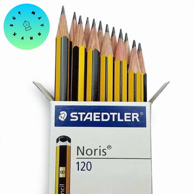 1 hộp bút chì STAEDTLER sọc vàng ĐỨC xịn 2B có 12 bút hàng chất lượng tốt