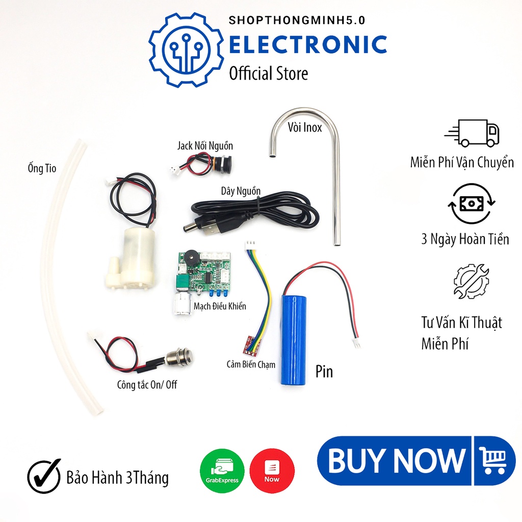 Combo DIY làm máy rót ruou tự động, chiết xuất chất lỏng, cảm biến chạm