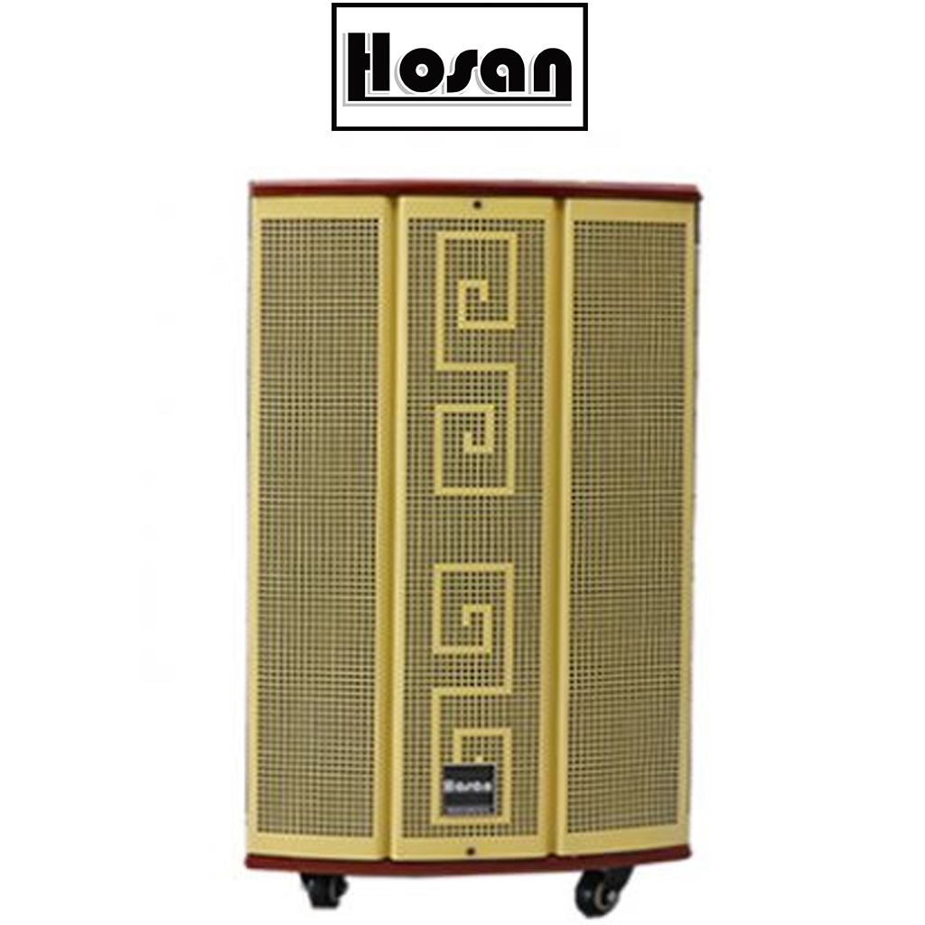 Loa Kéo Hosan DP 2-12 Công Suất 400W, 1 Bass, 1 Trung, 1 Treb Kèm 2 Micro