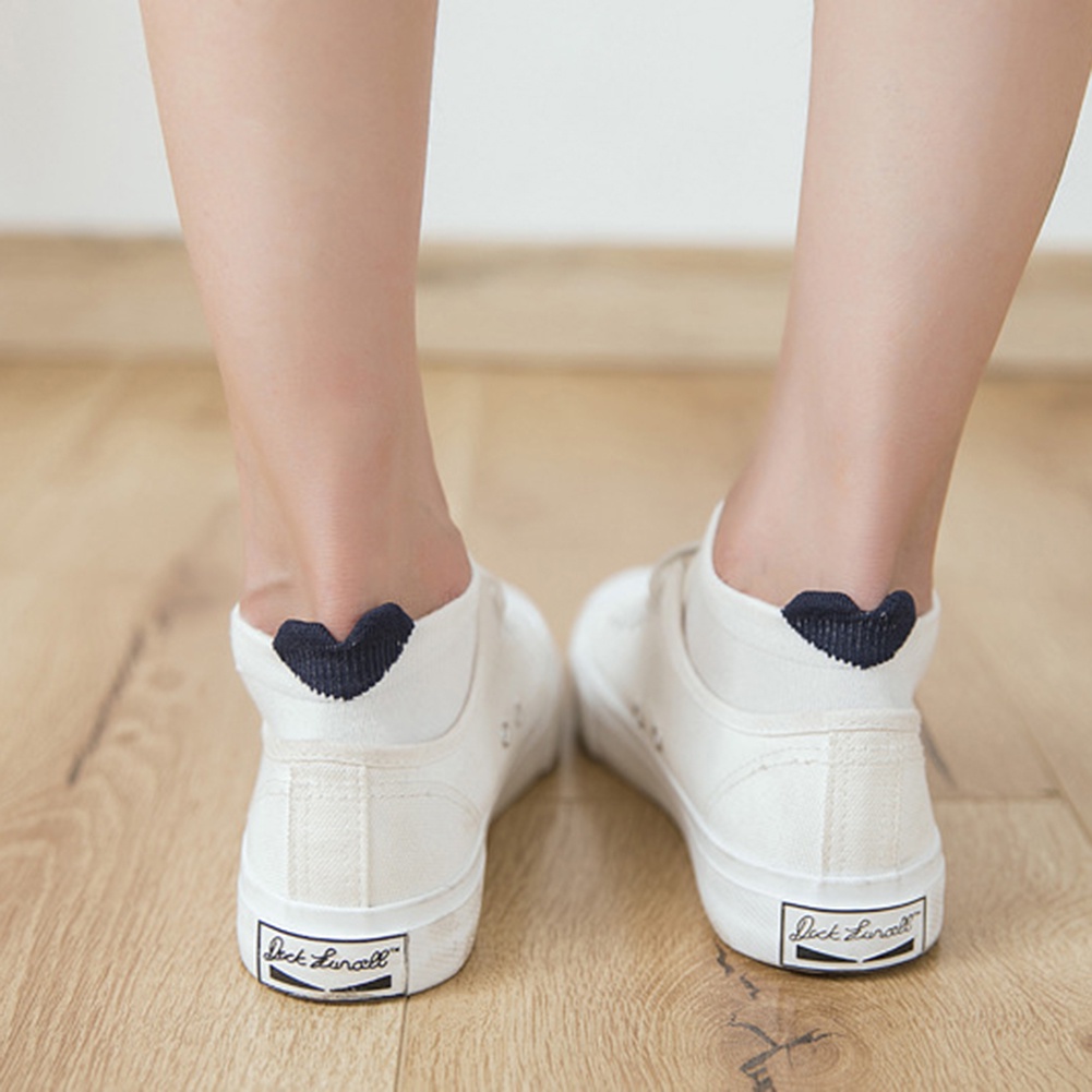 Đôi vớ thuyền in hình trái tim đáng yêu cho nữ