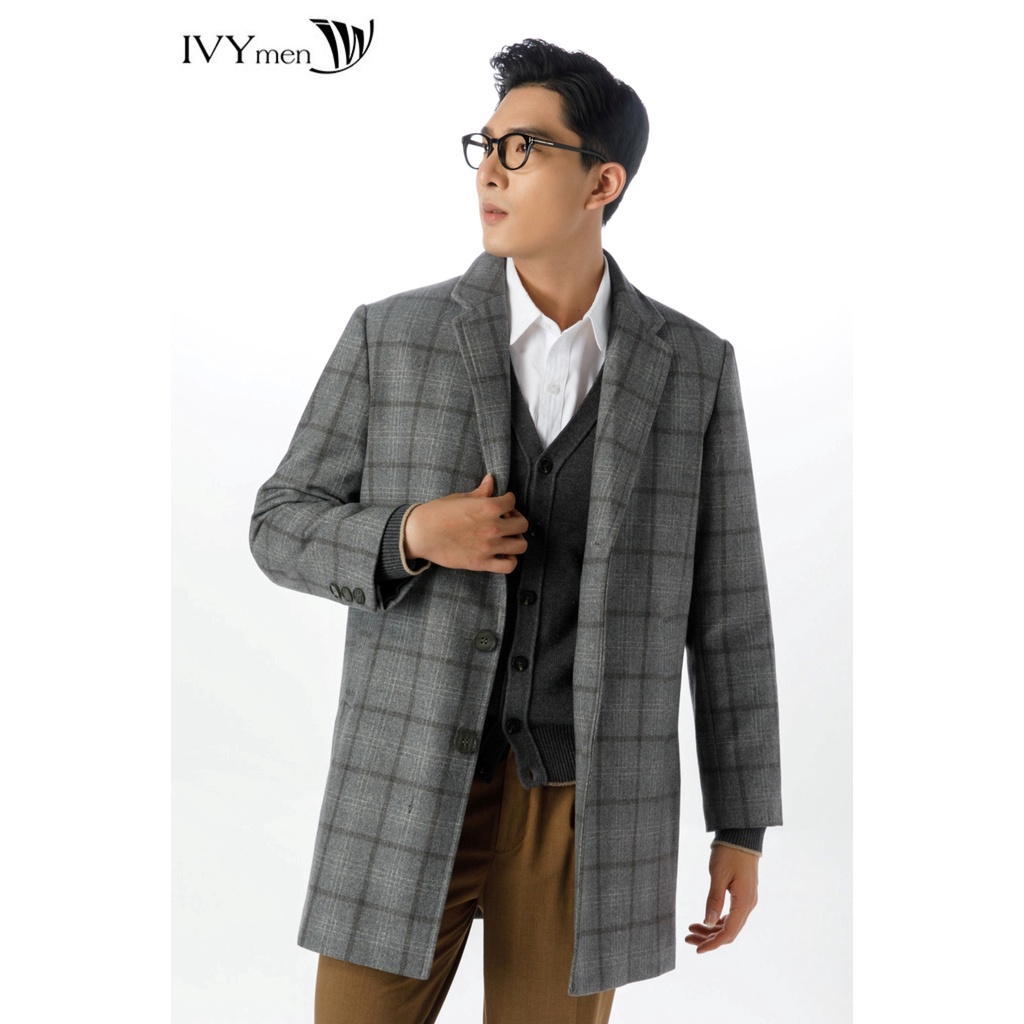 Áo khoác dạ dáng dài nam IVY moda MS 71E3076