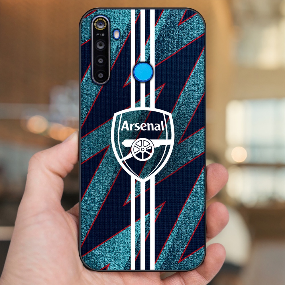 Ốp lưng Realme 5, 5 Pro viền đen in hình Arsenal FC