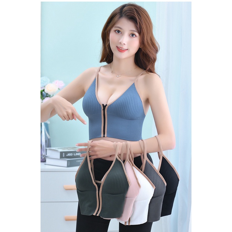 Áo bra nâng vòng một , bra có khoá kéo -Hàng Quảng Chau Cao Cấp không gian eva KGE (AL2)