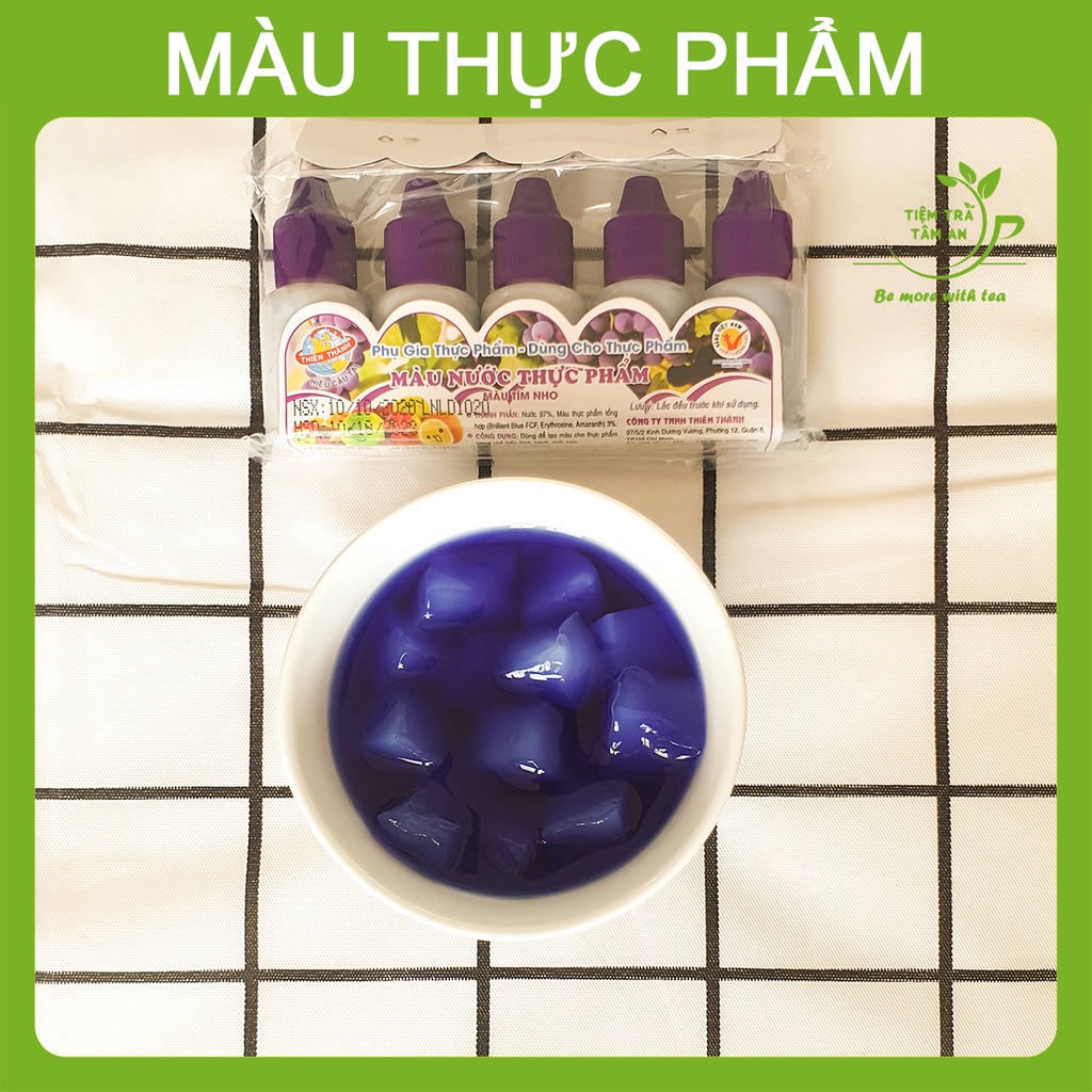 Màu thực phẩm Thiên Thành, màu nước thực phẩm Thiên Thành lọ 10 mL, phẩm màu - Tiệm Trà Tâm An