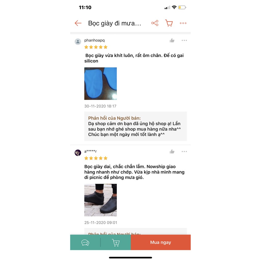 Bọc Giày Đi Mưa Silicon Chống Trượt Loại Dày Tái Sử Dụng Nhiều Lần Có Video Quay Thật | BigBuy360 - bigbuy360.vn