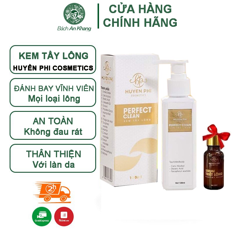 Combo Kem tẩy lông Huyền Phi 120ml đánh bay mọi loại lông an toàn không đau rát + 12pcs Bông nở Huyền Phi rửa mặt