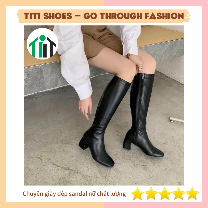 Bốt gối nữ 💥 SIÊU XINH 💥 bốt nữ đẹp da lì khoá cạnh rất ôm chân cực tone dáng