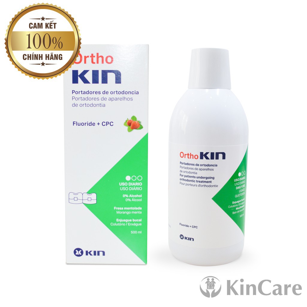 NƯỚC SÚC MIỆNG ORTHOKIN DÀNH CHO RĂNG NIỀNG, CHỈNH NHA - ORTHO KIN 500ML