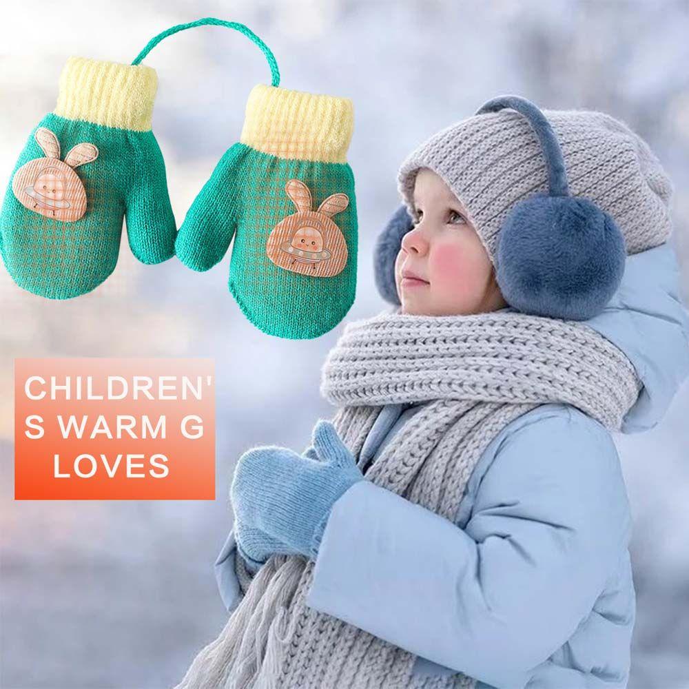 Găng Tay Đan Len Dễ Thương Cho Bé Trai