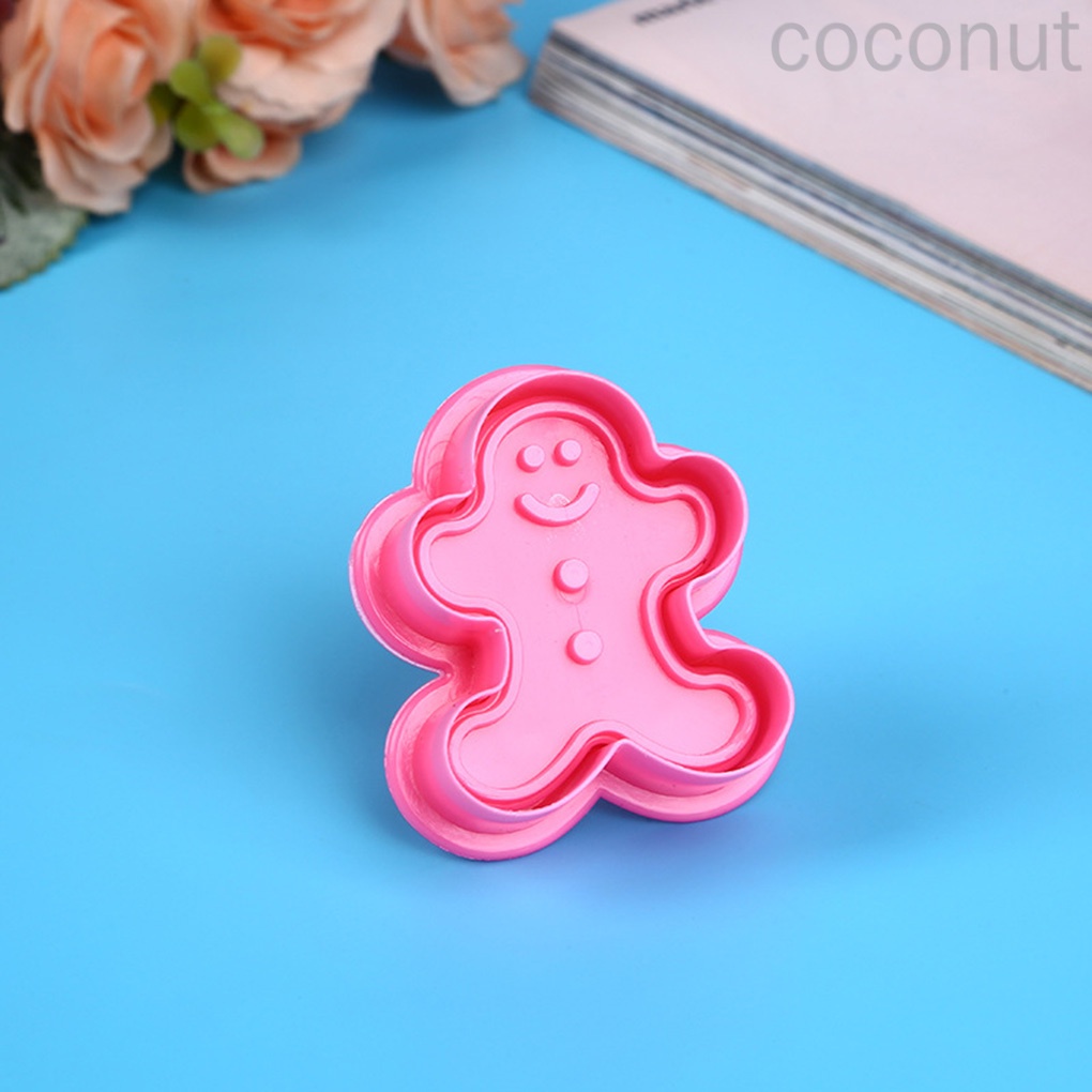 Set 4 Khuôn Cắt Làm Bánh Quy Bằng Nhựa Abs Cấp Thực Phẩm Phong Cách Giáng Sinh