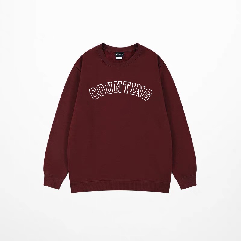 Áo Sweater In Chữ COUNTING Cực Xinh Áo Sweater Tay Bồng Chất Nỉ Ngoại Dày Dặn Form Rộng Freesize Unisex Ảnh Thật