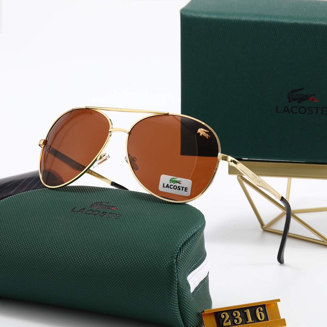 LACOSTE_ Châu Âu và Mỹ Người hâm mộ 2021 Thời trang mới Phim màu khung lớn Kính râm nam và nữ Xu hướng Cặp đôi Đường phố Chụp Trăm trang trí phù hợp Thời trang Du lịch Kỳ nghỉ Bảo vệ tia cực tím Kính râm đi biển