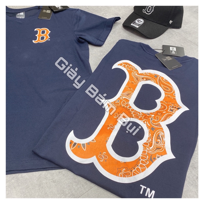 Áo thun new era big paisley Boston navy