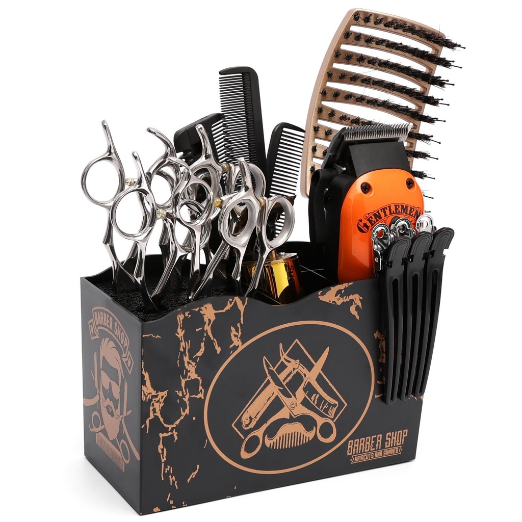 Hộp cắm kéo lược tiện dụng cho salon, Barbershop