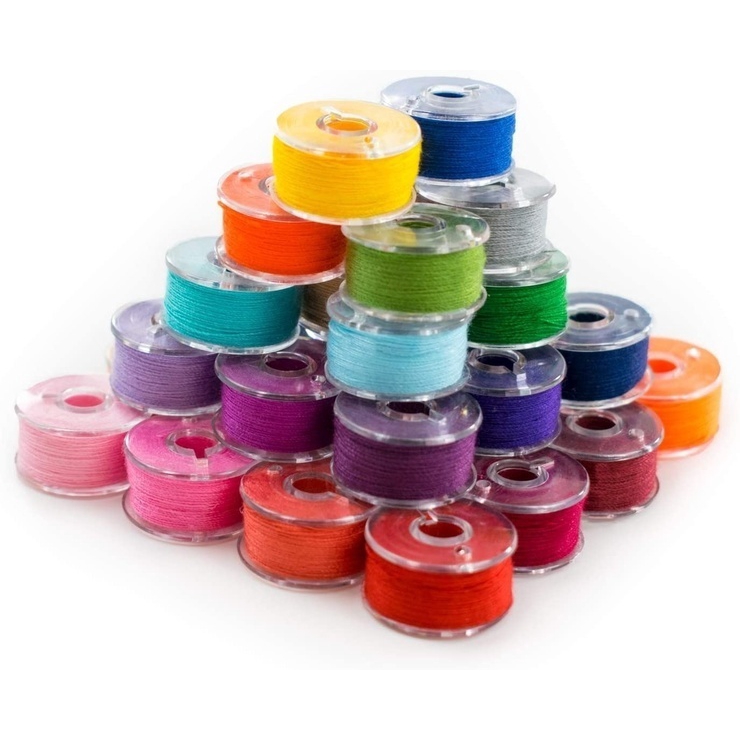 Set 5 / 10 / 20 Suốt Chỉ Nhiều Màu Bằng Nhựa Có Thể Tái Sử Dụng