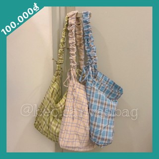 TÚI VẢI CARO RÚT DÂY