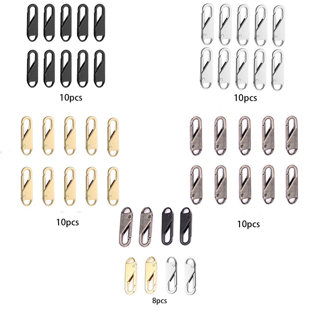 Đầu gắn dây khóa kéo thay thế bằng kim loại có thể tháo rời tiện lợi cho túi xách