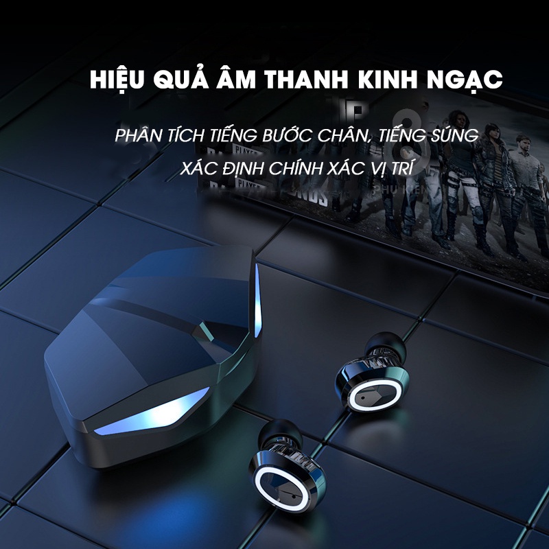 Tai nghe bluetooth Gaming M22 TWS 5.1 Tai nghe gaming không dây bass mạnh mẽ có mic , độ trễ cực thấp Chính Hãng Pavu