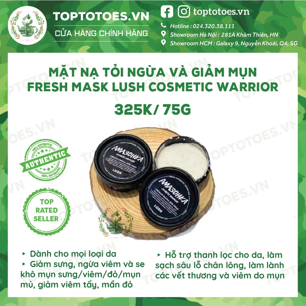 Mặt nạ tỏi Lush Cosmetic Warrior Fresh Mask ngừa và giảm mụn, viêm, sưng đỏ