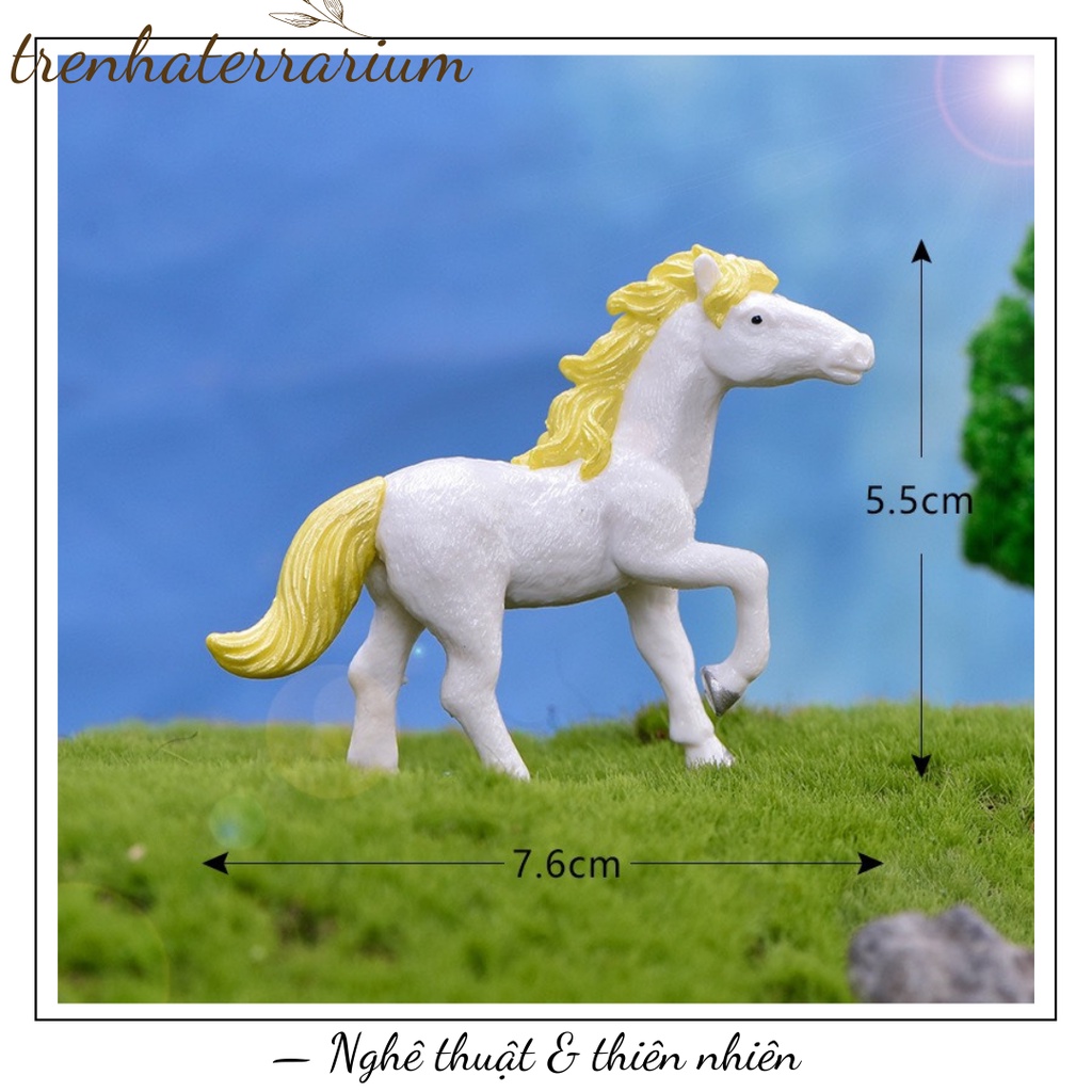 Tiểu cảnh ngựa pony vi cảnh trang trí bonsai, mô hình, terrarium