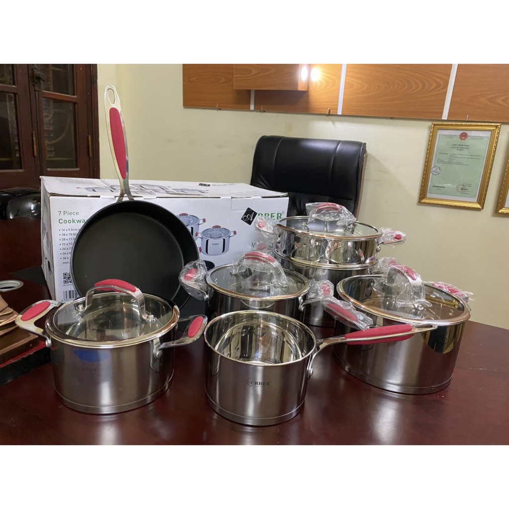 Bộ nồi từ cao cấp Arber RUBY 7 Món - RUBY