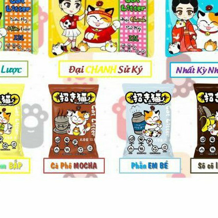 ( Bỏ sỉ ) Cát vệ sinh mèo Nhật Bản 5l ~4kg maneki neko Litter