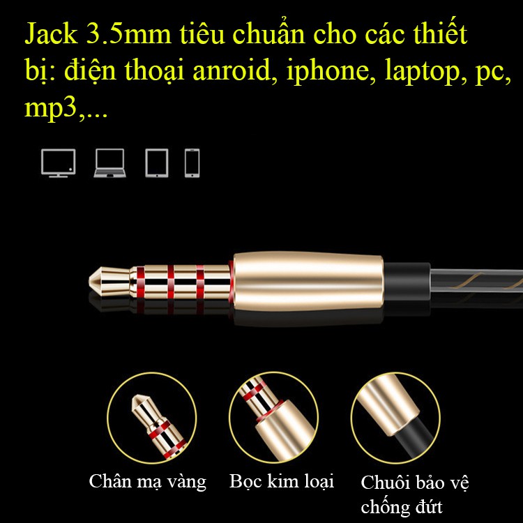 Tai nghe Loa Kép Hi-Res AUDIO - Tiếng Bass Sâu (K8) vàng